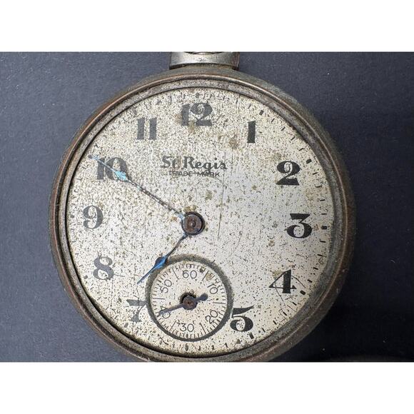 Lot Of Antique 2 Pocket Watches Movement & Cases Parts Rob Roy St. Regis - Picture 3 of 16